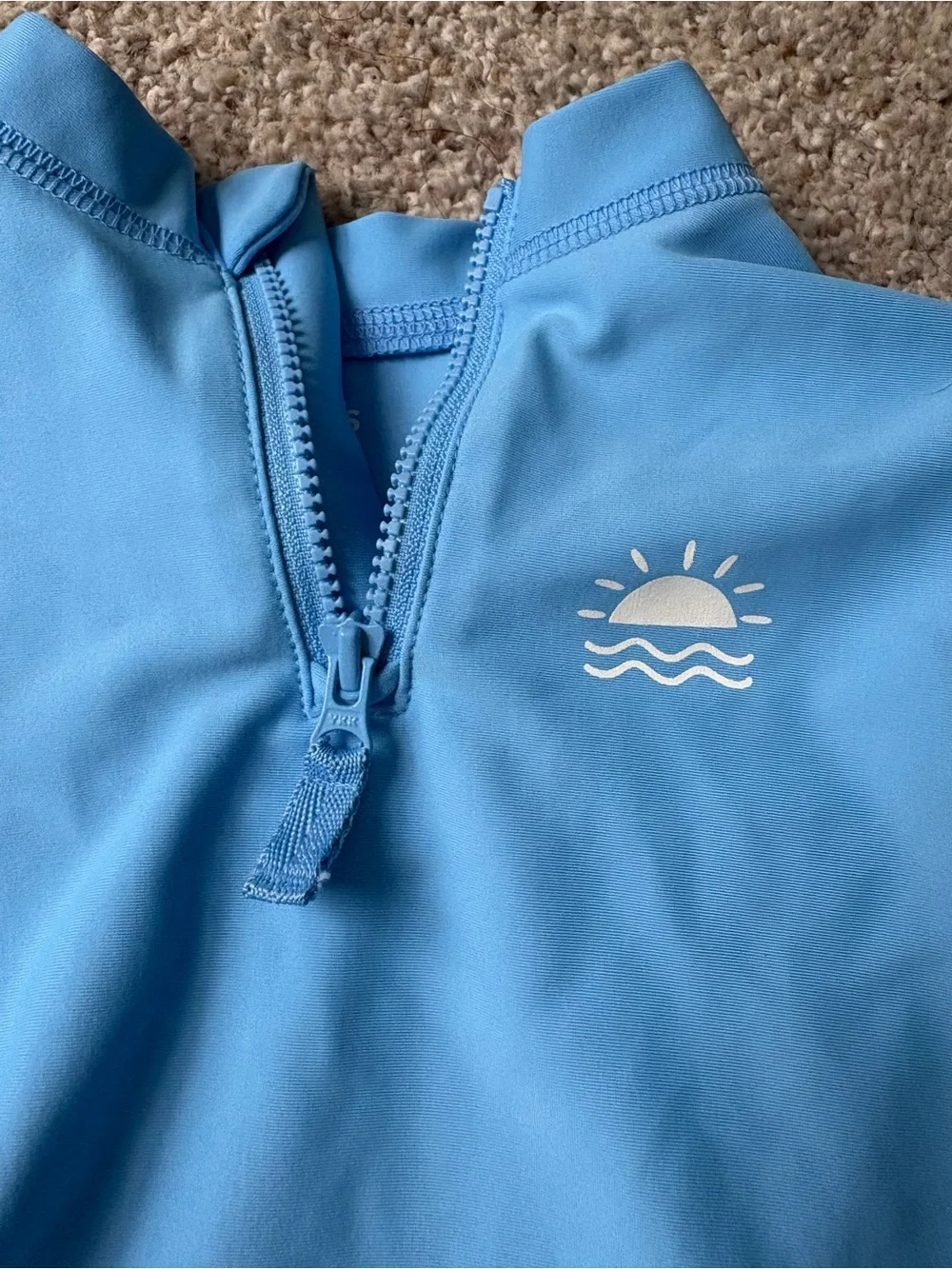 Carters Baby Boy 18 Months Swim Set Rash Guard And Trunks Blue
